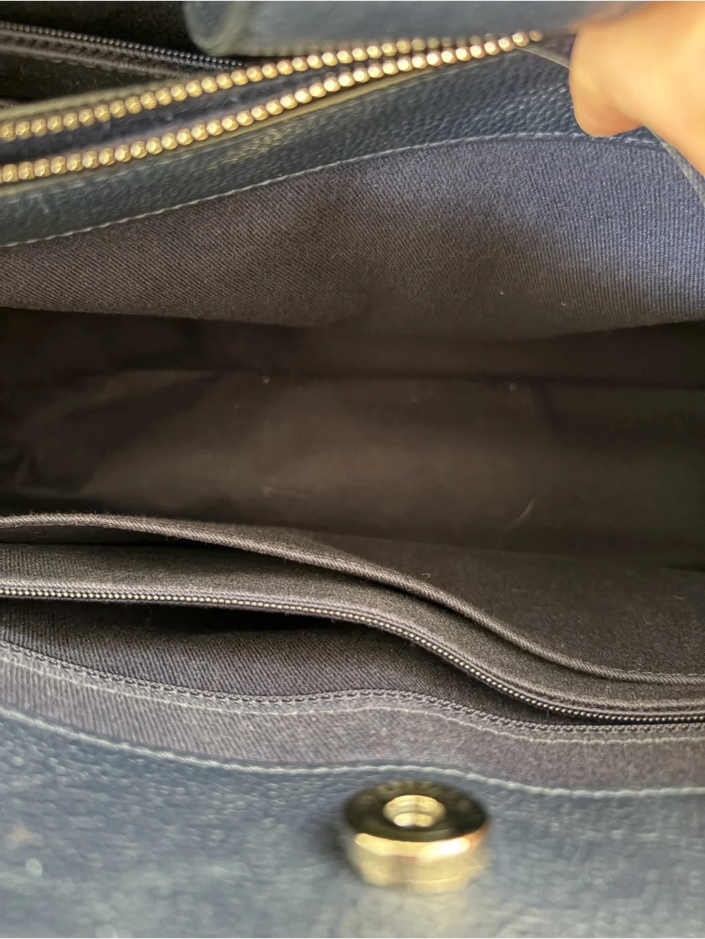 CHANEL Large Neo Executive shopper tote handbag navy blue